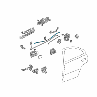 OEM 2003 Honda Civic Rod, R. RR. Inside Handle Diagram - 72631-S5A-003