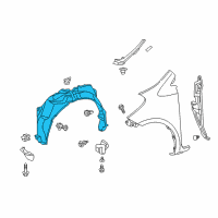 OEM 2015 Scion iQ Fender Liner Diagram - 53805-74010