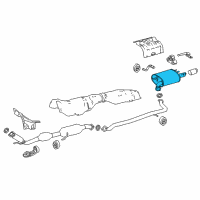 OEM 2021 Toyota Camry Muffler Diagram - 17430-F0112