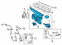 OEM 2021 BMW X2 TURBOCHARGER WITH EXHAUST MA:116030 Diagram - 11-65-9-845-817