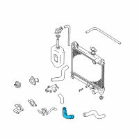 OEM 2000 Chevrolet Tracker Radiator Outlet Pipe (On Esn) Diagram - 30023255