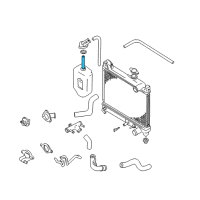 OEM 2003 Chevrolet Tracker Engine Coolant Recovery Tank Hose Diagram - 91174513