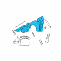 OEM Ford F-250 Super Duty Oil Filter Adapter Diagram - 7C3Z6881AA