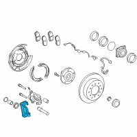 OEM 2020 Toyota Sequoia Mount Bracket Diagram - 47822-0C020