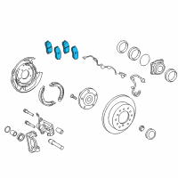 OEM 2020 Toyota Tundra Rear Pads Diagram - 04466-02340