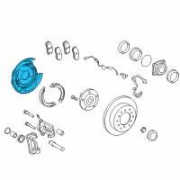 OEM Toyota Sequoia Splash Shield Diagram - 46504-0C020