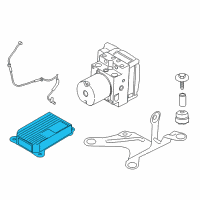 OEM 2014 BMW ActiveHybrid 7 ABS Control Module Diagram - 34526868252