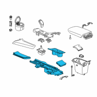 OEM 2019 Cadillac XT5 Cup Holder Diagram - 84502570