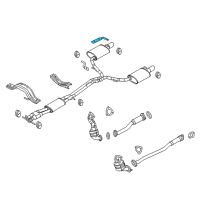 OEM 2017 Ford Police Interceptor Utility Muffler & Pipe Hanger Diagram - 8A8Z-5A205-A