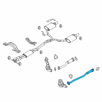 OEM 2016 Ford Police Interceptor Utility Front Pipe Diagram - DB5Z-5G203-C