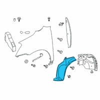 OEM 2017 Chevrolet Traverse Fender Liner Diagram - 20914932