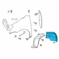 OEM 2016 Chevrolet Traverse Fender Liner Diagram - 22850701