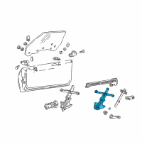 OEM 1999 Pontiac Firebird Front Side Door Window Regulator Assembly Diagram - 16625871