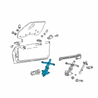 OEM 2002 Chevrolet Camaro Front Side Door Window Regulator Assembly Diagram - 10305686