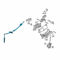 OEM 2017 Hyundai Ioniq Automatic Transmission Lever Cable Assembly Diagram - 46790-G2100