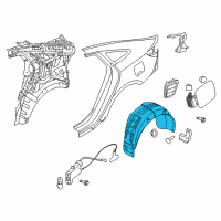 OEM Hyundai Sonata Rear Wheel Guard Assembly, Left Diagram - 86821-E6000