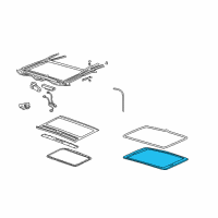 OEM 2005 Chevrolet Monte Carlo Sunroof Glass Weatherstrip Diagram - 12458067