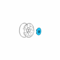 OEM 2002 Cadillac Escalade Hub Cap Diagram - 9593888