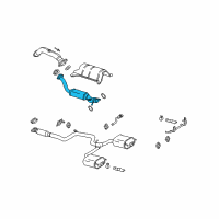 OEM 2004 Chevrolet Impala 3Way Catalytic Convertor Assembly (W/ Exhaust Manifold P Diagram - 10330020