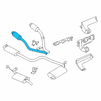 OEM Chrysler 300M Catalytic Converter & Pipe Diagram - 4581727AB