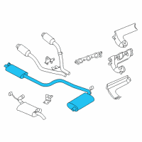 OEM 2004 Chrysler Concorde Exhaust Muffler And Resonator Diagram - 4581375AK