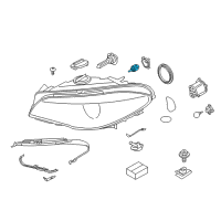 OEM BMW 335xi Headlight Vertical Aim Control Diagram - 63-11-7-207-574