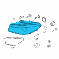 OEM 2013 BMW ActiveHybrid 5 Front Right Headlight Diagram - 63-11-7-203-244