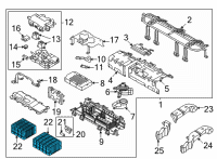 OEM 2022 Hyundai Tucson Battery Module Assembly Diagram - 37512-L5000