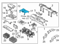 OEM Hyundai BRACKET-POWER RELAY MOUNTING Diagram - 37554-P0000