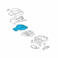 OEM 2012 Lexus LS600h Pad, Rear Seat Cushion, RH Diagram - 71503-50080