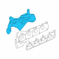 OEM 2002 Saturn L100 Shield Asm-Exhaust Manifold Upper Heat Diagram - 12587497