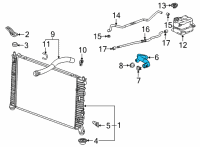 OEM 2020 GMC Sierra 2500 HD Upper Hose Diagram - 84798024