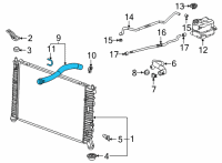 OEM 2020 GMC Sierra 2500 HD Lower Hose Diagram - 84645089