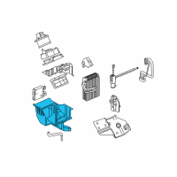 OEM 2005 Buick Terraza Case-Auxiliary A/C Evaporator & Blower Upper Diagram - 10362452