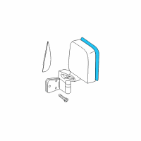 OEM 2011 Jeep Wrangler Glass Kit-Mirror Replacement Diagram - 68125585AA