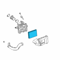 OEM 2017 Nissan Versa Note Air Element Assembly Diagram - 16546-1HK0A