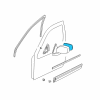 OEM 1997 Infiniti QX4 Mirror Glass, R Diagram - 96365-0W006