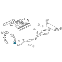 OEM 2010 BMW 750Li Holder Catalytic Converter Near Engine Diagram - 18-32-7-595-543