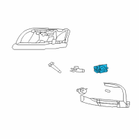 OEM 2006 Dodge Durango RETAINER-HEADLAMP To Fender Diagram - 55077613AB
