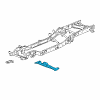 OEM 2008 Chevrolet Silverado 3500 HD Transmission Crossmember Diagram - 15904054