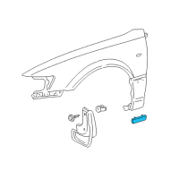 OEM 1999 Toyota Solara Body Side Molding Diagram - 75623-06040-J1