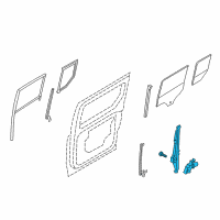 OEM 2016 Ford Transit Connect Window Regulator Diagram - DT1Z-1727001-C