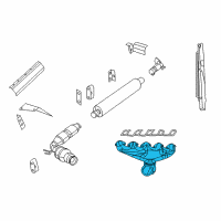 OEM 2016 Dodge Viper Exhaust Manifold Diagram - 5038732AA