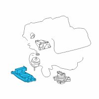 OEM Lexus Member Sub-Assembly, Engine Diagram - 57209-50021