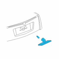 OEM 2008 Cadillac STS License Lamp Diagram - 25754002