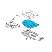 OEM 2012 BMW ActiveHybrid 5 Foam Section, Basic, Seat Diagram - 52-10-6-981-764