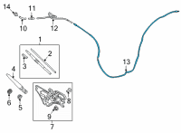 OEM Hyundai HOSE ASSY-REAR WASHER Diagram - 98950-CW000