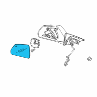 OEM Cadillac CTS Mirror Glass Diagram - 22814961