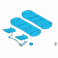 OEM 2017 Hyundai Elantra Cushion Assembly-Rear Seat Diagram - 89100-F3000-XFZ