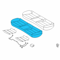 OEM 2020 Hyundai Elantra Pad Assembly-Rear Seat Cushion Diagram - 89150-F3000